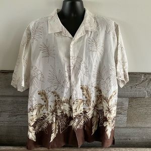 The Havanera Co linen Hawaiian tropical button down shirt size XXL